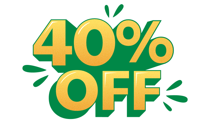 40% off banner